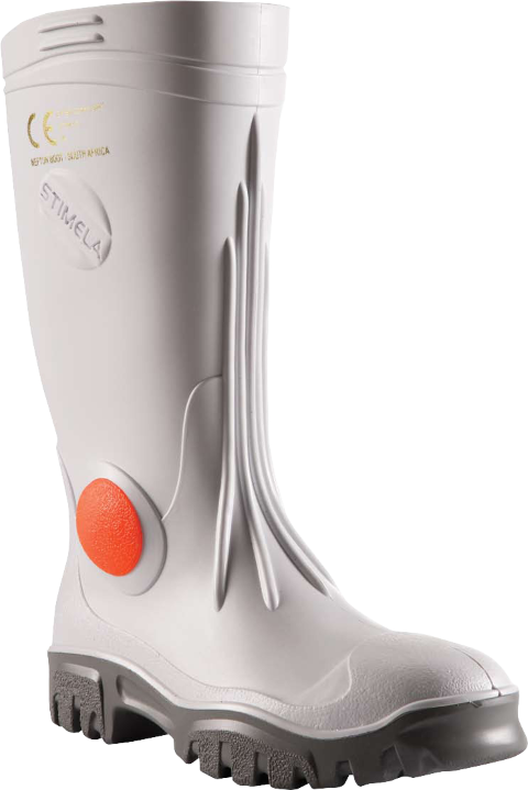 MAXISAFE GUMBOOT EXECUTIVE WHITE W/SAFETY TOECAP SIZE 4 